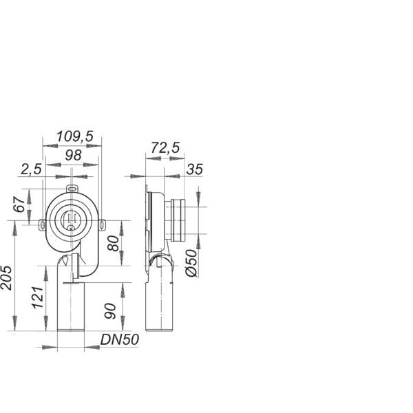 Dallmer - Urinal-Absaug-Siphon HL 430 DN50