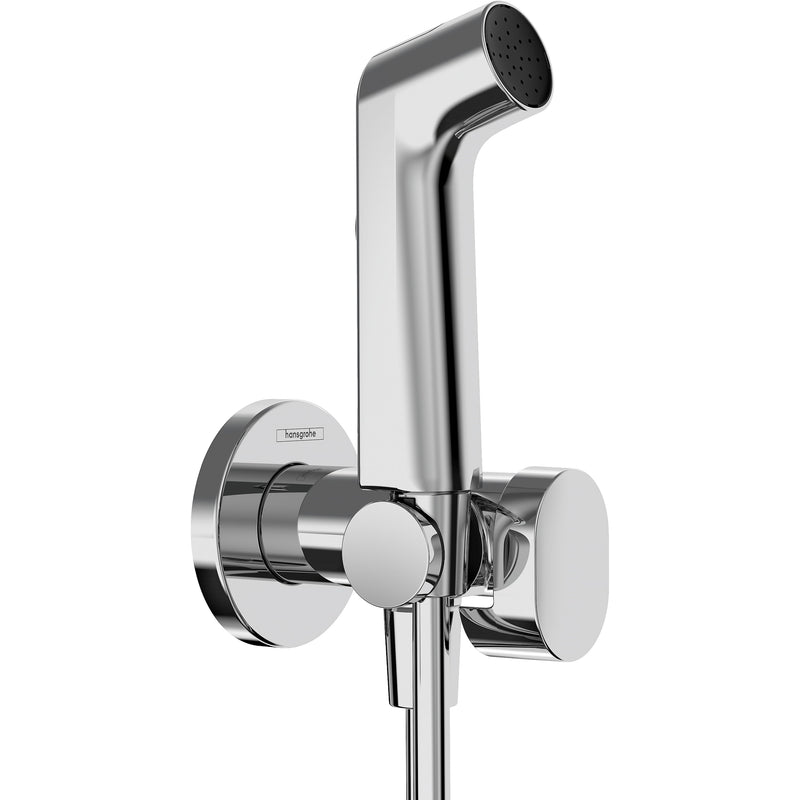 Hansgrohe - Handbrause Bidette S f.Warmwasser m. Schlauch 1250mm und Porter chrom