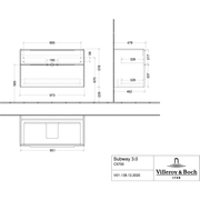 VILLEROY & BOCH - WTU 973x576x462 mm 2 Auszüge Kansas Oak