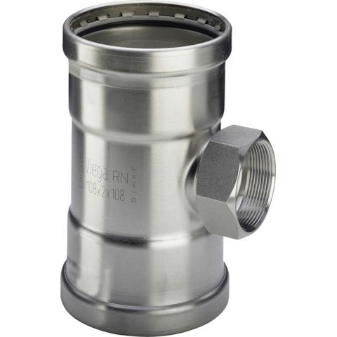 Viega - T-Stück SANPRESS Inox XL 2317.2XL 88,9mm x 3/4 IG x 88,9mm Edelstahl