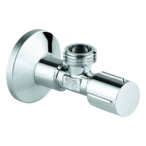 Grohe - Eckventil 22043 1/2x1/2'' Rosette Metallgriff selbstd. Anschlussgew. chrom