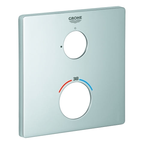 Grohe - Rosette 49076 eckig für THM-Fertigmontagesets chrom