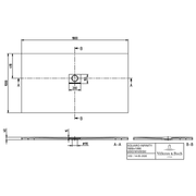 VILLEROY & BOCH - Duschwanne Squaro Infinity M 1800x1000x40mm re-eckig Stone White
