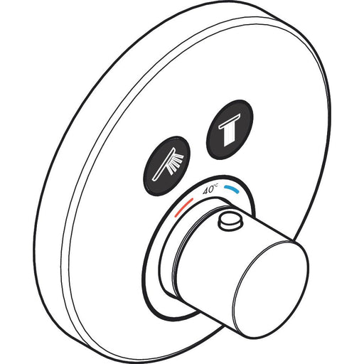 Hansgrohe - Thermostat UP Axor ShowerSelect Fertigset 2 Verbraucher rund MSW