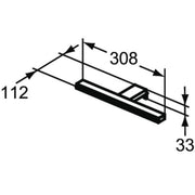 Ideal Standard - LED-Leuchte MIRROR&LIGHT, 8W, 308x112x33mm