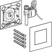 Geberit Vertriebs - Typ 40 UR-Strg. mit pneum. Sp-Ausl. Square, schw-chr. gebü./Etc