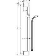 Hansgrohe - Brausenstange UNICA CROMETTA 85 650mm 2761500 m. Schlauch chrom