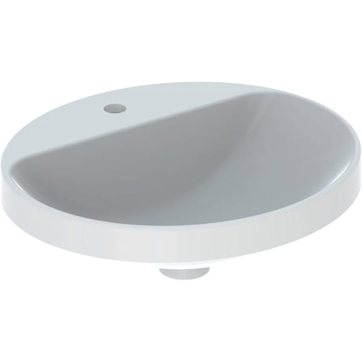 Geberit Vertriebs - Einbau-WT VARIFORM, oval, 500x450mm mit Hahnloch, o. Ül., weiß, KeraTect