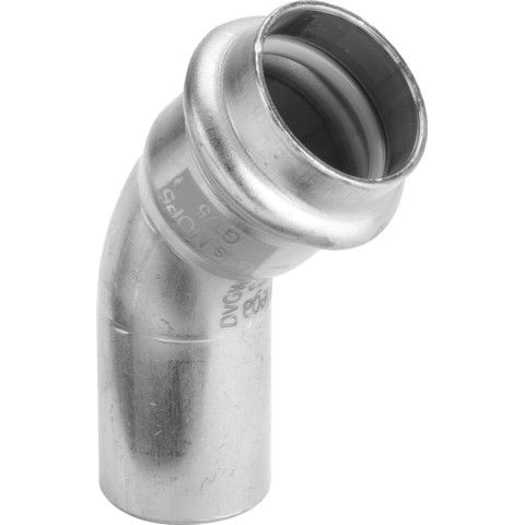 Viega - Bogen 45 Grad SANPRESS Inox G 0226.1 Gas 35mm Edelstahl
