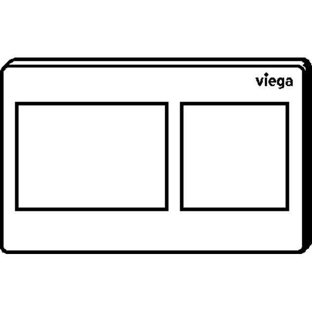Viega - WC Betätigungsplatte VfS 21 8611.1 aus Kunststoff in schwarz matt