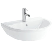 VitrA Bad - Waschtisch Integra 595x470 mm rund Hahnloch Überlauf Weiß Hochglanz