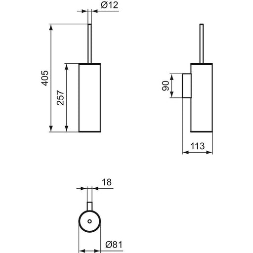 Ideal Standard - Bürstengarnitur CONNECT N1396AA chrom