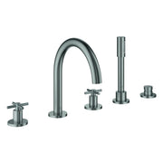 Grohe - 5-Loch-Wannen-Kombination Atrio 29408 FMS Kreuz-Griff supersteel