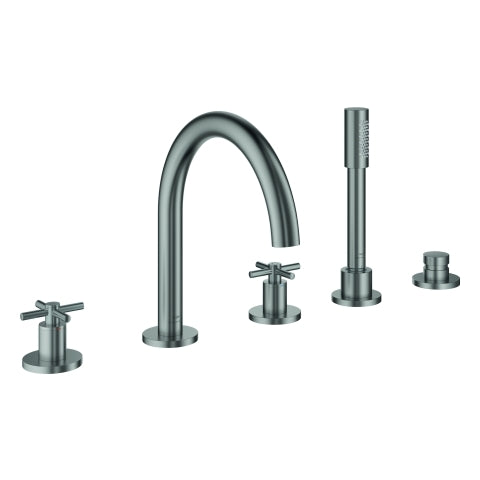 Grohe - 5-Loch-Wannen-Kombination Atrio 29408 FMS Kreuz-Griff supersteel