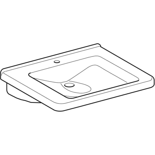 Geberit Vertriebs - WT RENOVA NR. 1 COMFORT, unterfahrbar ohne ÜL 650x550mm KeraTect weiß(alpin)
