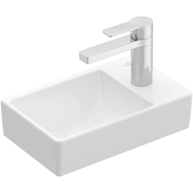 VILLEROY & BOCH - Handwaschbecken eckig 360x220mm Becken links 1HL o ÜL unterbaufähig weiß