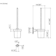 Dornbracht - Bürstengarnitur Wandmodell TARA 83900892-06 280x190x160 platin gebürstet
