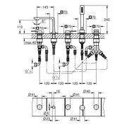 Grohe - 5-L-Wannen-Kombination Allure 25221_1 Hebelgriffe chrom