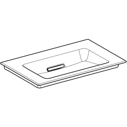 Geberit Vertriebs - ONE MWT 75x47,5cm, Abg.horiz. o. Hl., o. Ül., weiß, KeraTect/weiß glzd
