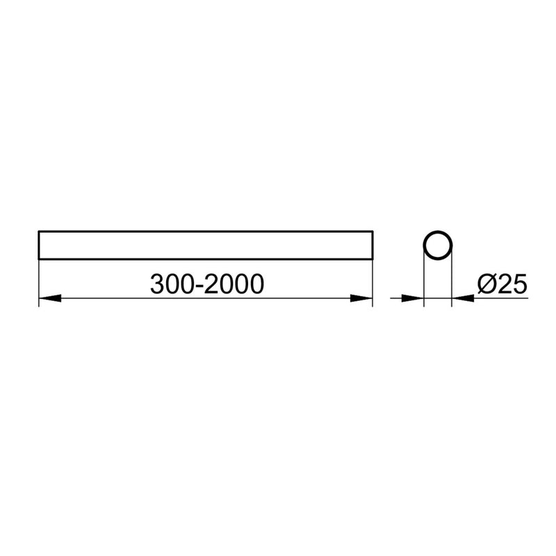 KEUCO - Brausevorhangstange PLAN 14930 900mm chrom