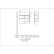 VILLEROY & BOCH - Spiegelschrank A18 LED-Aufsatz- Leuchte 800x746/810mm EEK A-A