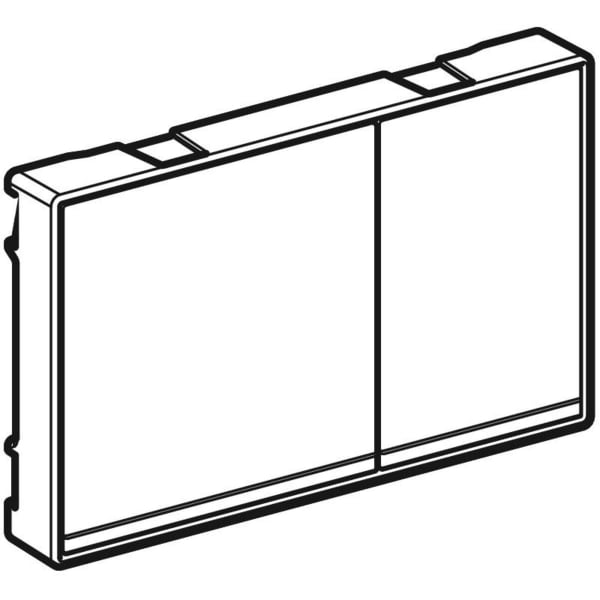 Geberit Vertriebs - BetPl. Omega60, für 2-Mengen-Sp. Glas weiß