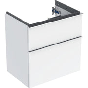 Geberit Vertriebs - iCon Unterschrank f. WT, verk. Ausld. 59,2x61,5x41,6cm, weiß hgl/Gr. chrom