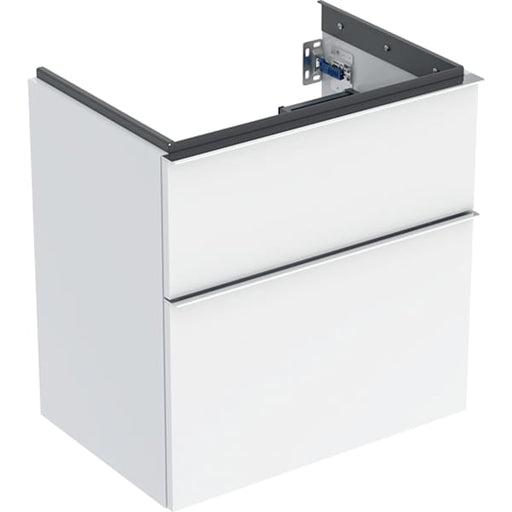Geberit Vertriebs - iCon Unterschrank f. WT, verk. Ausld. 59,2x61,5x41,6cm, weiß hgl/Gr. chrom