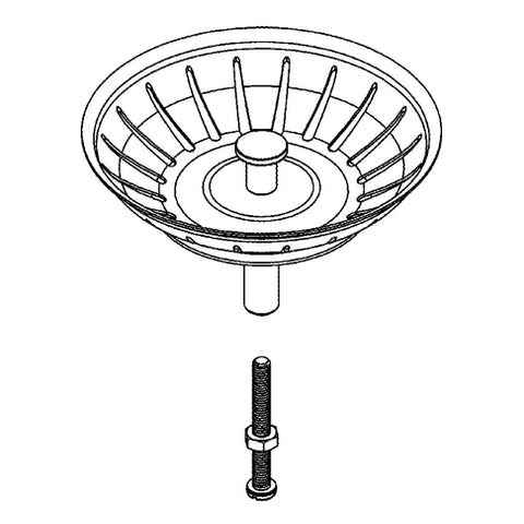 Grohe - Stopfen 42576 für Küchenspüle edelstahl