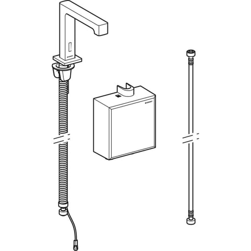Geberit Vertriebs - Brenta WT-Arm., Standmont., Generator mit AP-Funkt.Box, o.Misch., schwarz matt