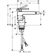 Hansgrohe - Bidetmischer AXOR Edge Diamantschliff chrom