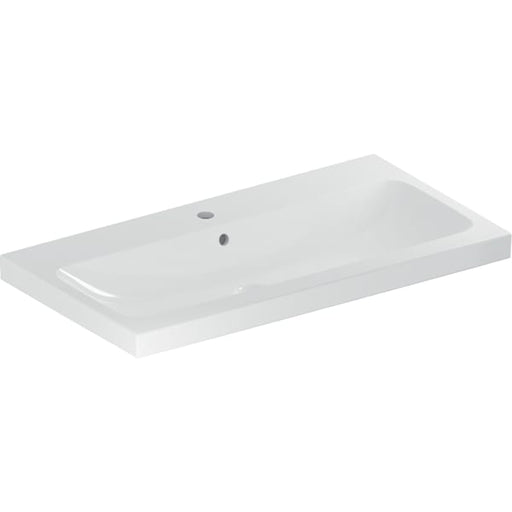 Geberit Vertriebs - iCon Light Waschtisch 90x48cm mit Hahnloch, mit Ül., weiß, KeraTect