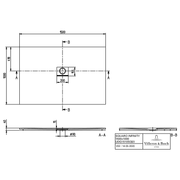 VILLEROY & BOCH - Duschwanne Squaro Infinity 1500x1000x40mm re-eckig Anthracite