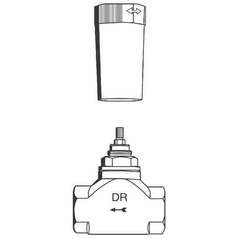 Grohe - UP-Ventil-Unterteil 29805 vormont. Oberteil 1 Gewindeanschluss 1 DN25