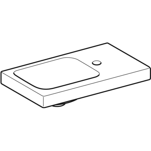 Geberit Vertriebs - iCon Light Handwaschbecken 53x31cm Ablg./Hl. re, o. Ül., weiß, KeraTect