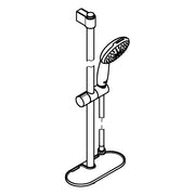Grohe - Brausestangenset Tempesta 110 26638_3 600mm 2 Strahl Ablage WS chrom