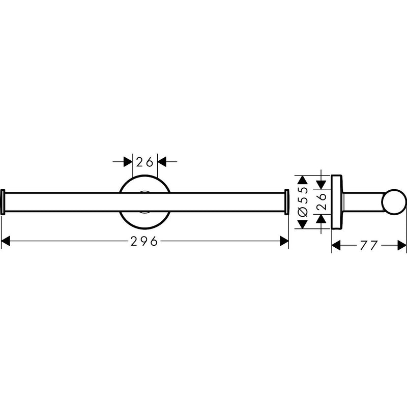 Hansgrohe - Ersatzpapierrollenhalter LOGIS Universal chrom