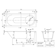 VILLEROY & BOCH - Badewanne LIBRA UBQ170LIB2V 1700x750 Quaryl weiß