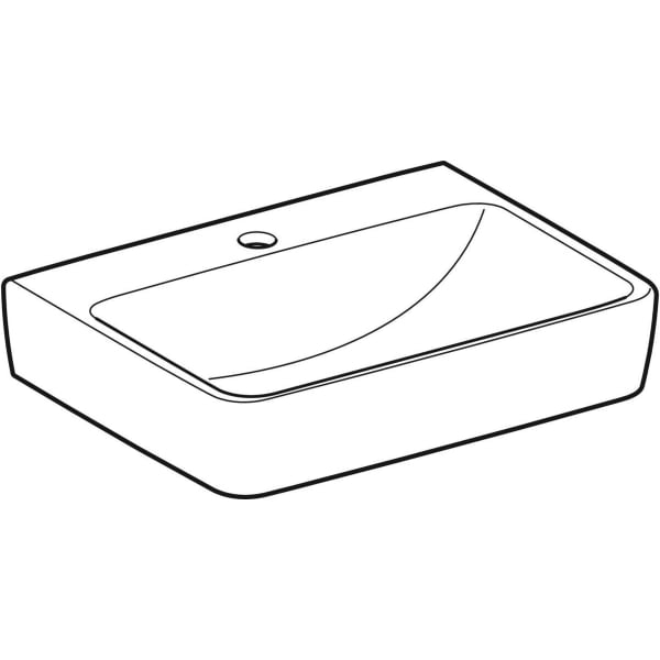 Geberit Vertriebs - RENOVA Plan Handwaschbecken, 50x38cm m. Hl. mittig, o. Ül., weiß, NEU