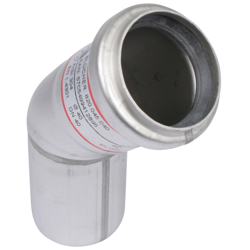 BLÜCHER - BL�CHER Edelstahl Bogen 1.4301 DN70 45Gr. (V2A)