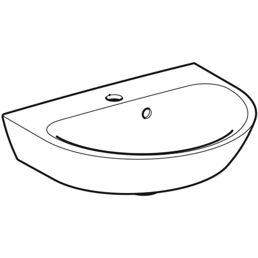 Geberit Vertriebs - Handwaschbecken RENOVA 50x40cm, m. Hl., m. Ül., weiß