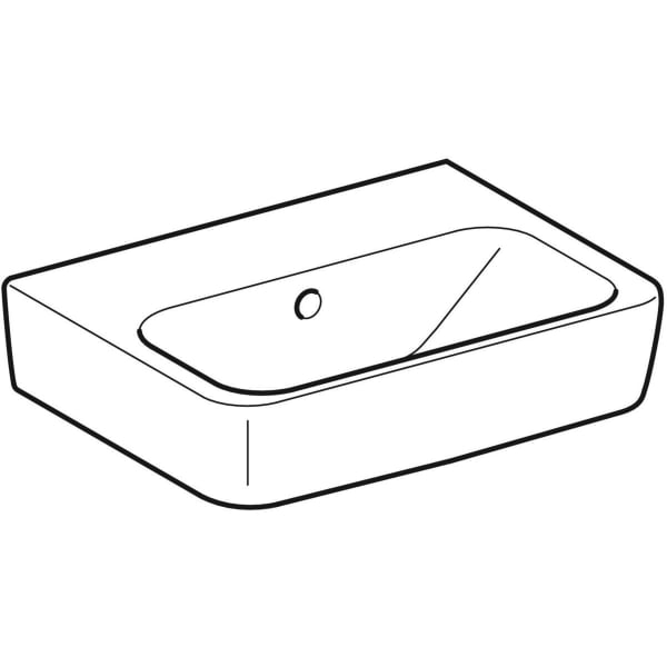Geberit Vertriebs - RENOVA Plan Handwaschbecken, 45x34cm o. Hl., m. Ül., weiß, NEU