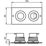 Ideal Standard - Betätigungsplatte P2 SEPTA PRO, pneumatische Auslösung, Edst. gebürstet