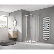 Kermi Duschdesign - Eck-Halbt. re LIGA E2R 0800x 2000 BV: 775-800 SIMG ESG klar