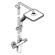 Grohe - Duschsystem Tempesta 250 Cube 26689_1 Brause-THM KB T. 250 Cube chrom
