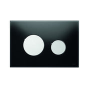 TECE SE - TECEloop WC-Betätigungsplatte 2-Mengen Glas schwarz, Tasten Chrom-g # 9.240.656
