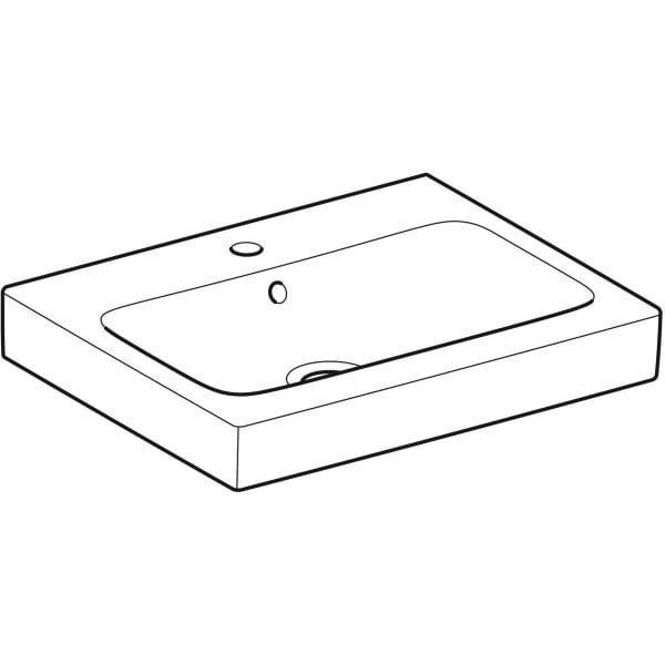 Geberit Vertriebs - Waschtisch ICON 600x485mm 124060 weiß m.HL m.ÜL weiß