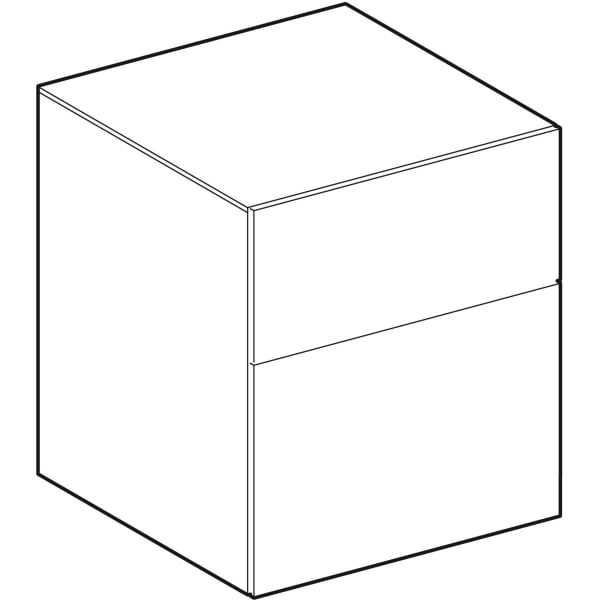 Geberit Vertriebs - Seitenschrank XENO2 mit 2 Schubladen 45x51x46,2cm, greige