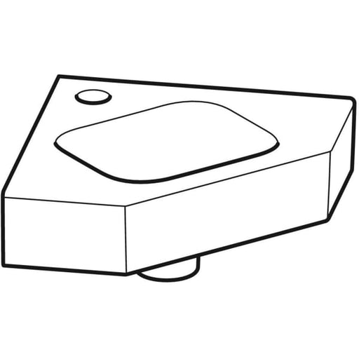 Geberit Vertriebs - Eckhandwaschbecken ICON 124729 Schenkellänge:325mm weiß