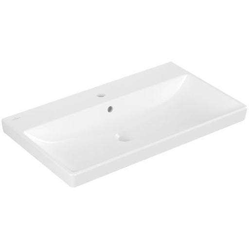 VILLEROY & BOCH - Schrankwaschtisch Avento 800x470mm re-eckig 1HL. m. ÜL. Stone White cplus